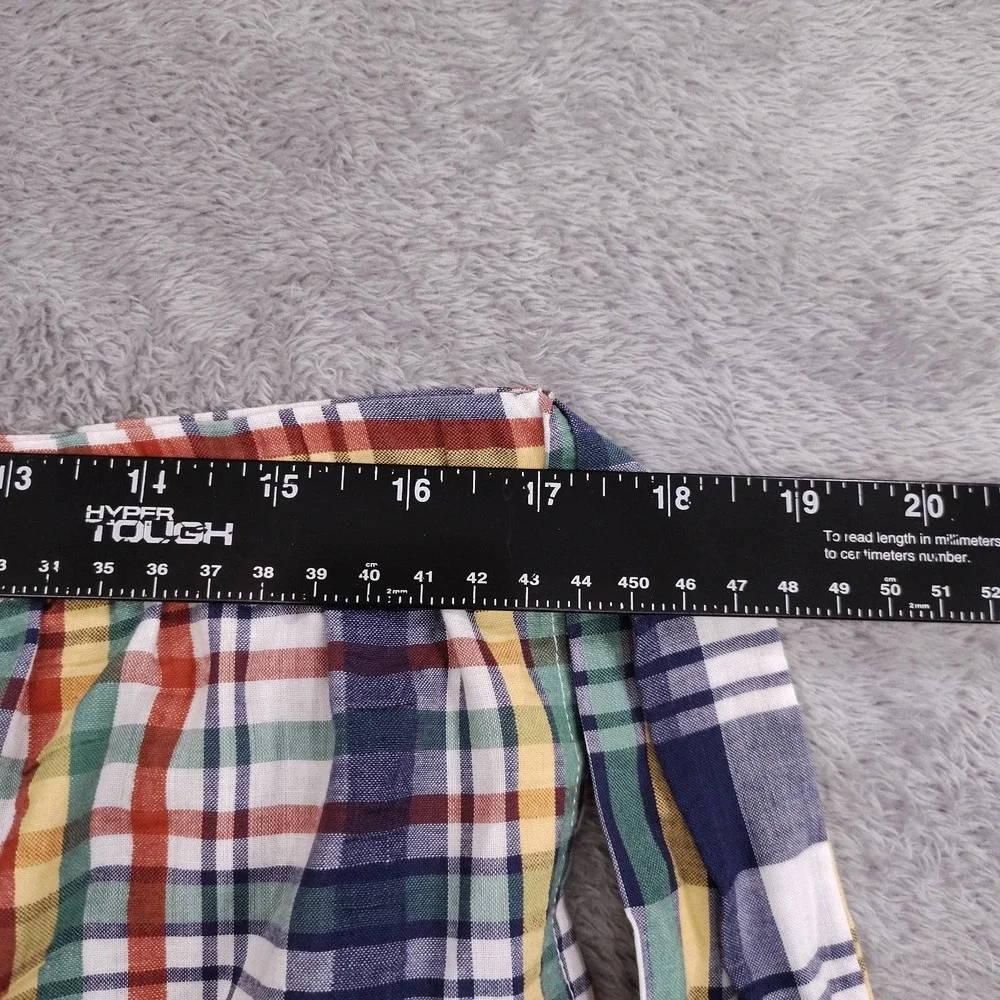 Vintage‎ Prairie Apron Plaid Fabric 2 Pocket Midi Skirt Baumwolle 29